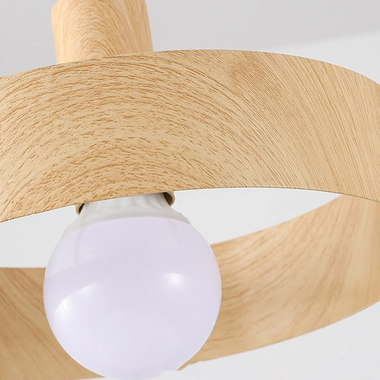 Suspension cylindrique en bois brun pour cuisine, réglable