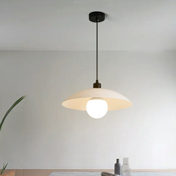 Suspension de salle à manger moderne en verre blanc réglable