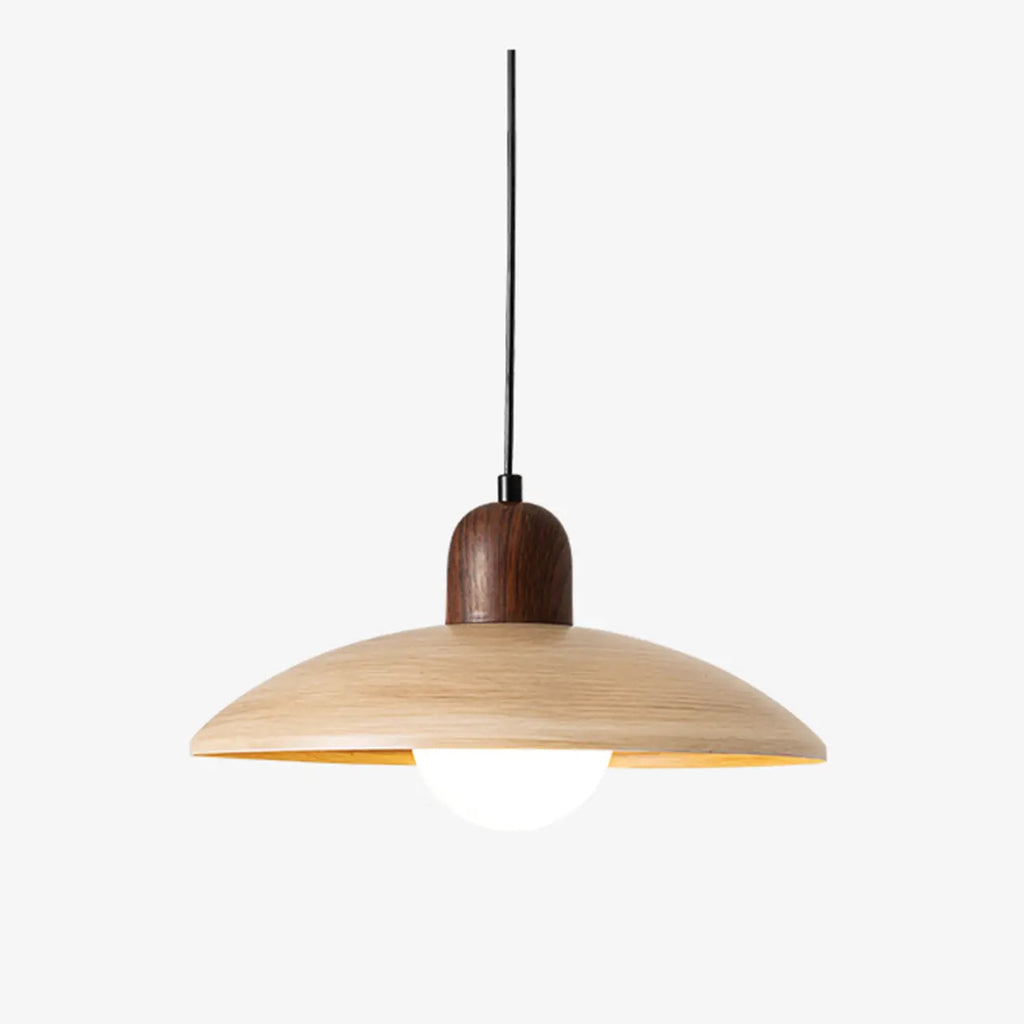 Suspension moderne en bois et verre pour îlot de cuisine