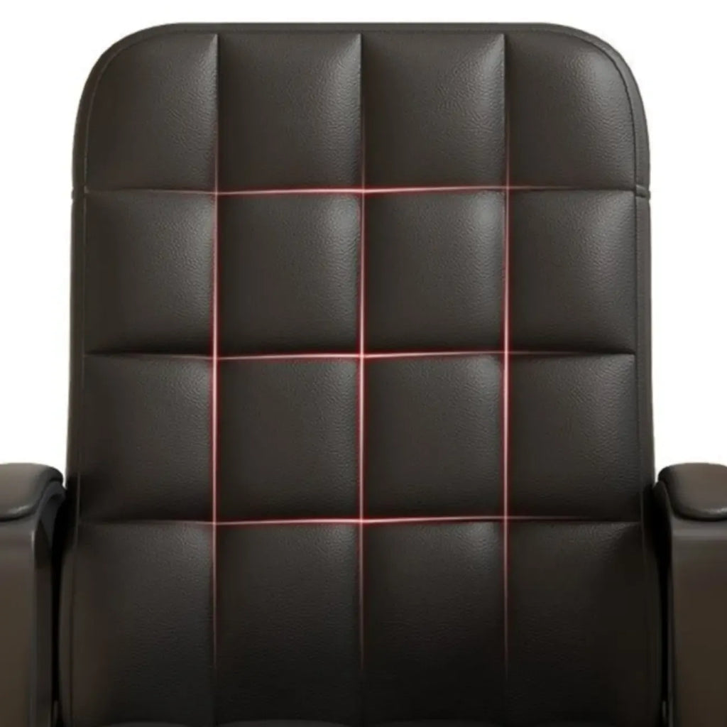 Chaise de bureau pivotante réglable moderne en similicuir noir