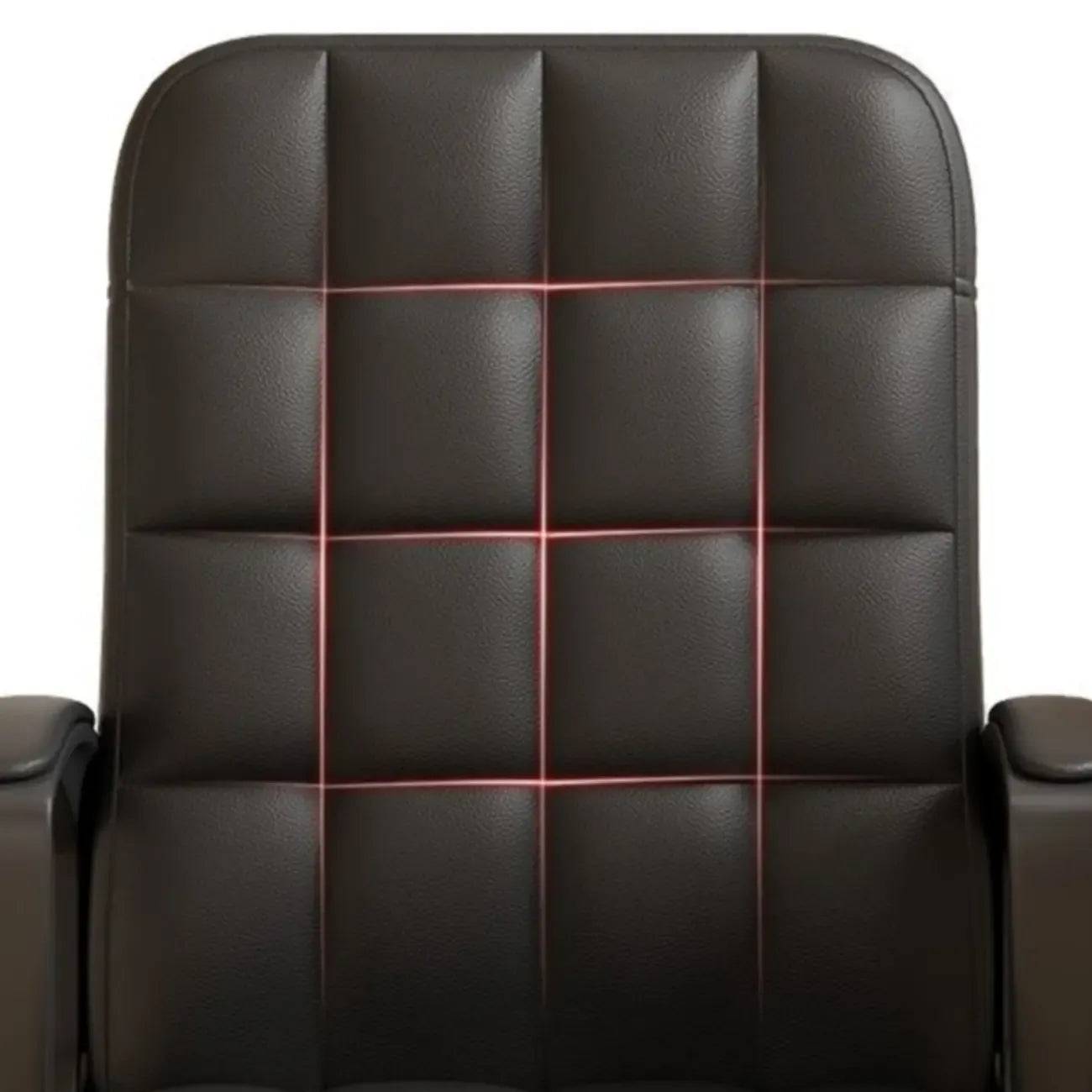 Chaise de bureau pivotante réglable moderne en similicuir noir