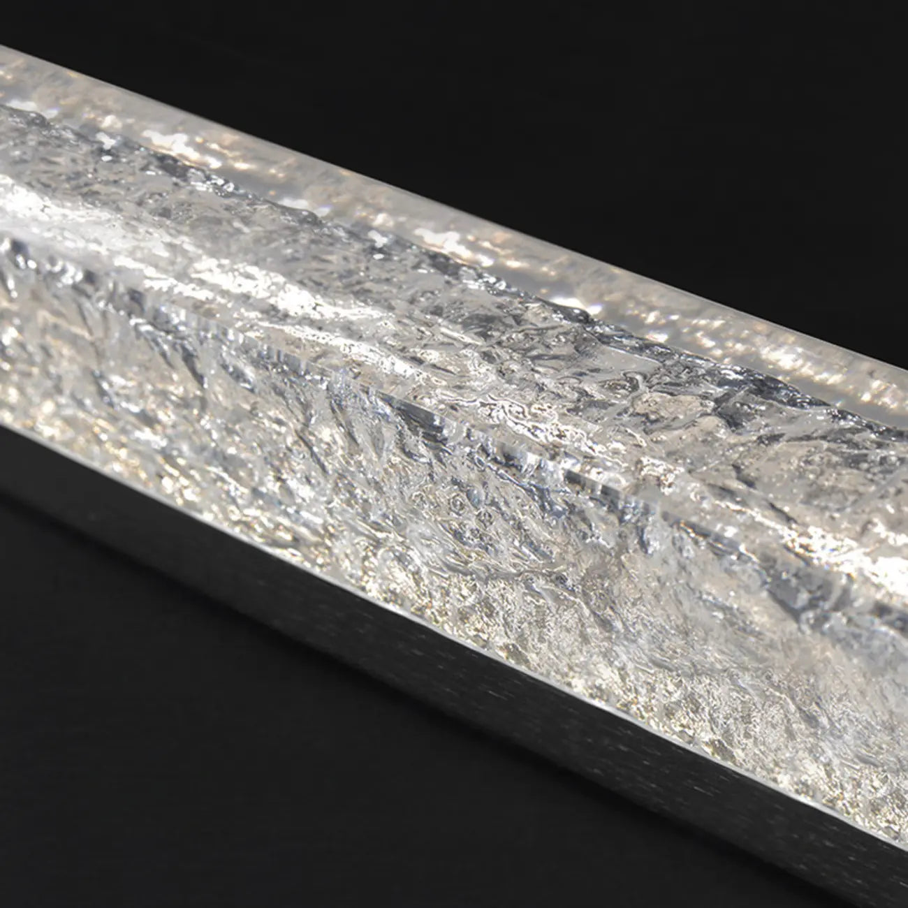 Suspension rectangulaire moderne en résine noire pour îlot de cuisine