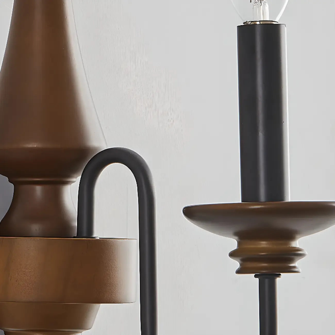 Lustre candélabre classique vintage en métal, hauteur réglable