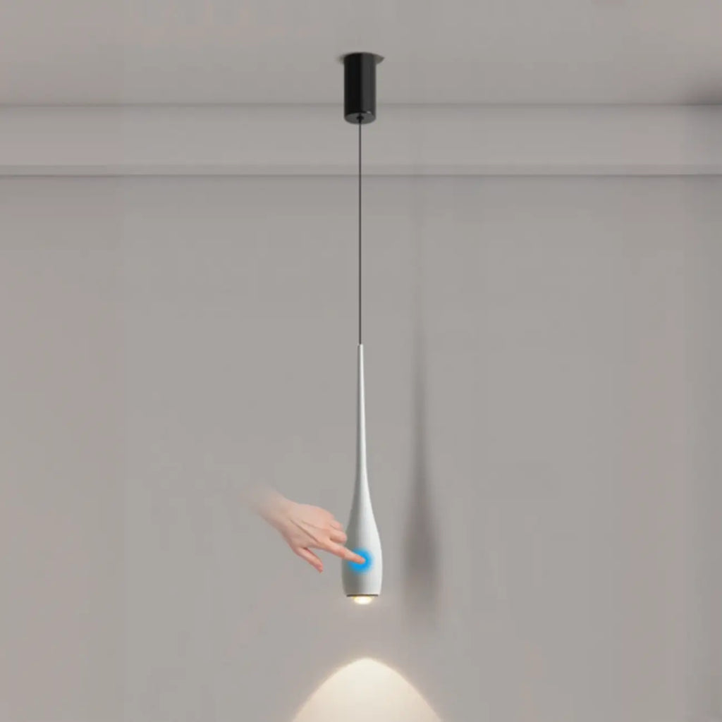 Suspension moderne à intensité variable en métal et acrylique au design épuré