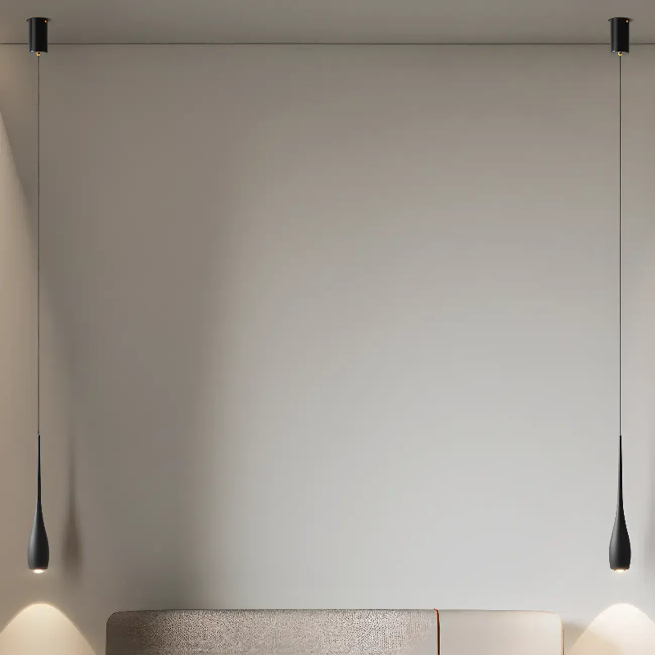 Suspension moderne à intensité variable en métal et acrylique au design épuré