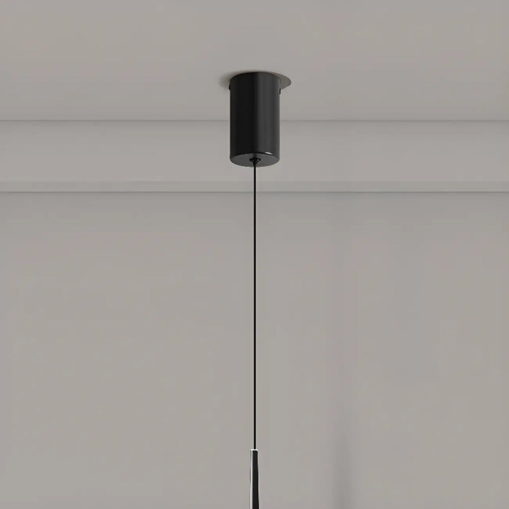 Suspension moderne à intensité variable en métal et acrylique au design épuré