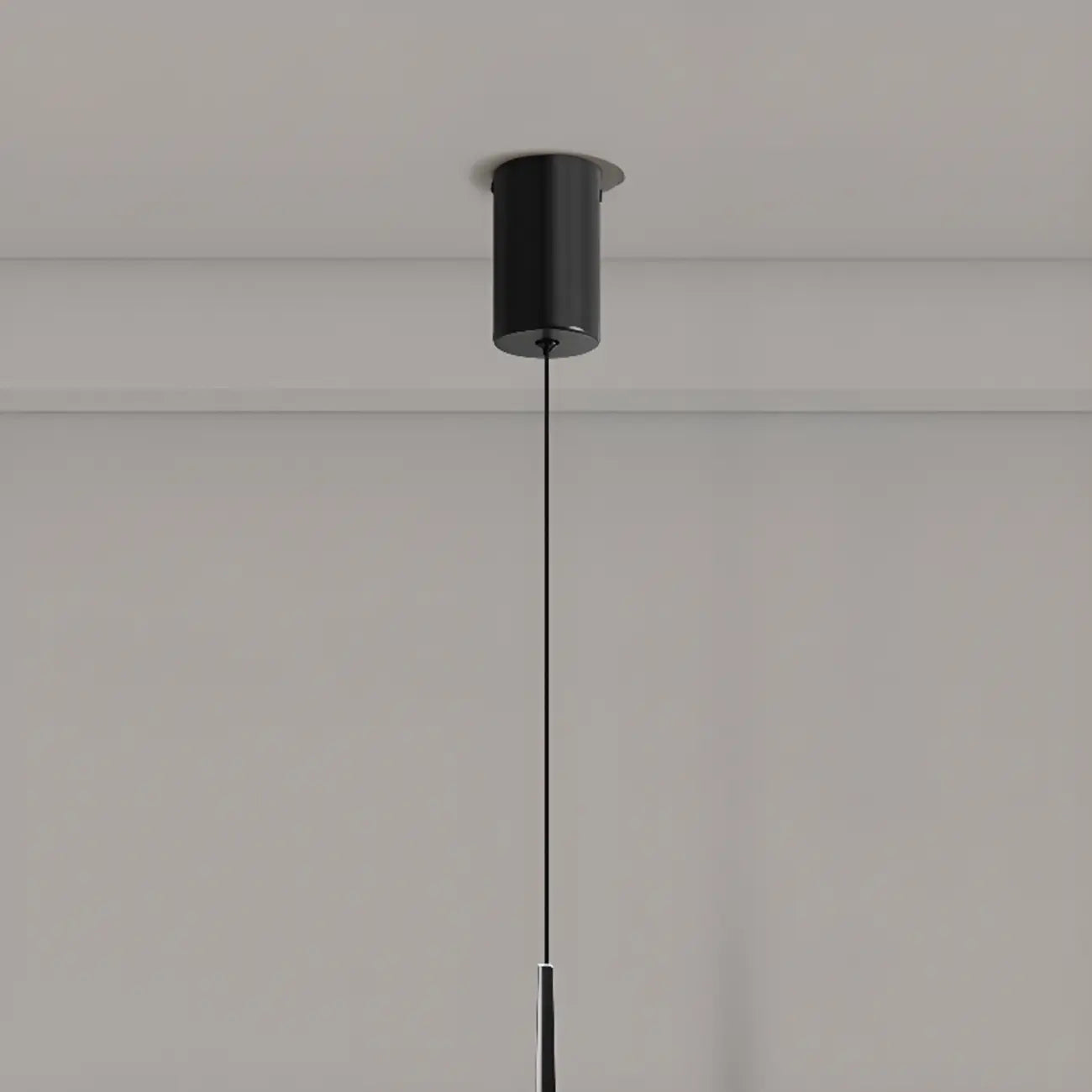 Suspension moderne à intensité variable en métal et acrylique au design épuré