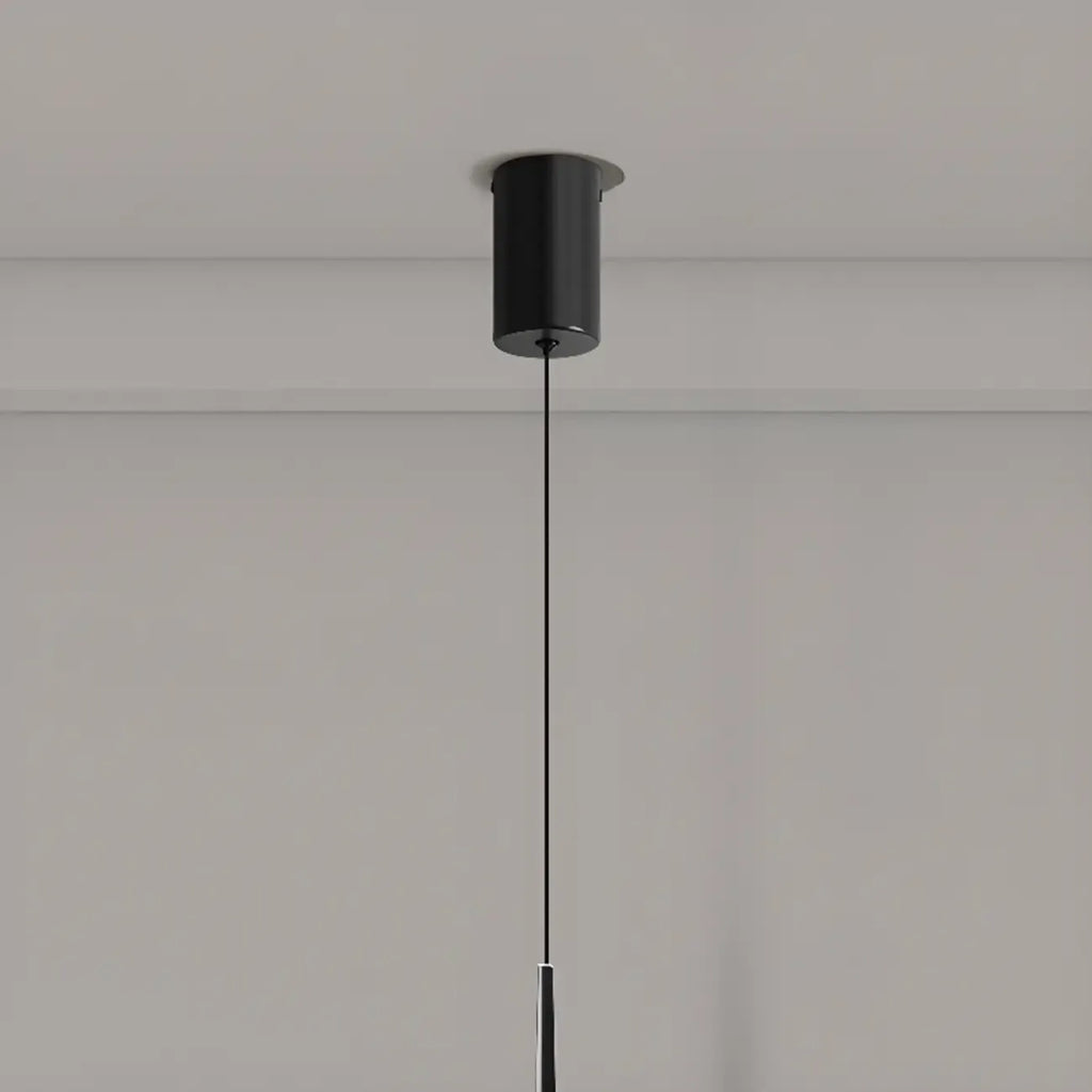 Suspension moderne à intensité variable en métal et acrylique au design épuré