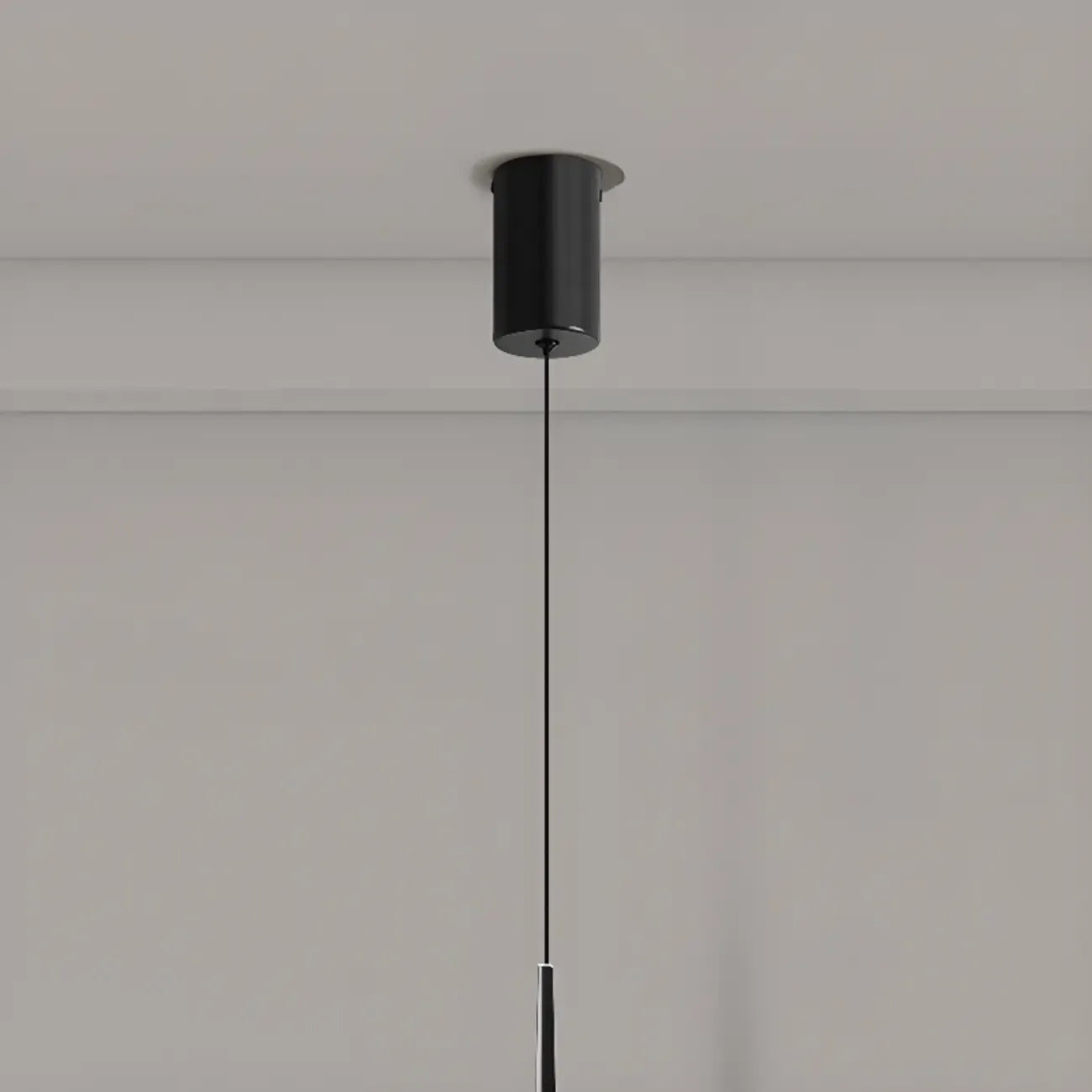 Suspension moderne à intensité variable en métal et acrylique au design épuré