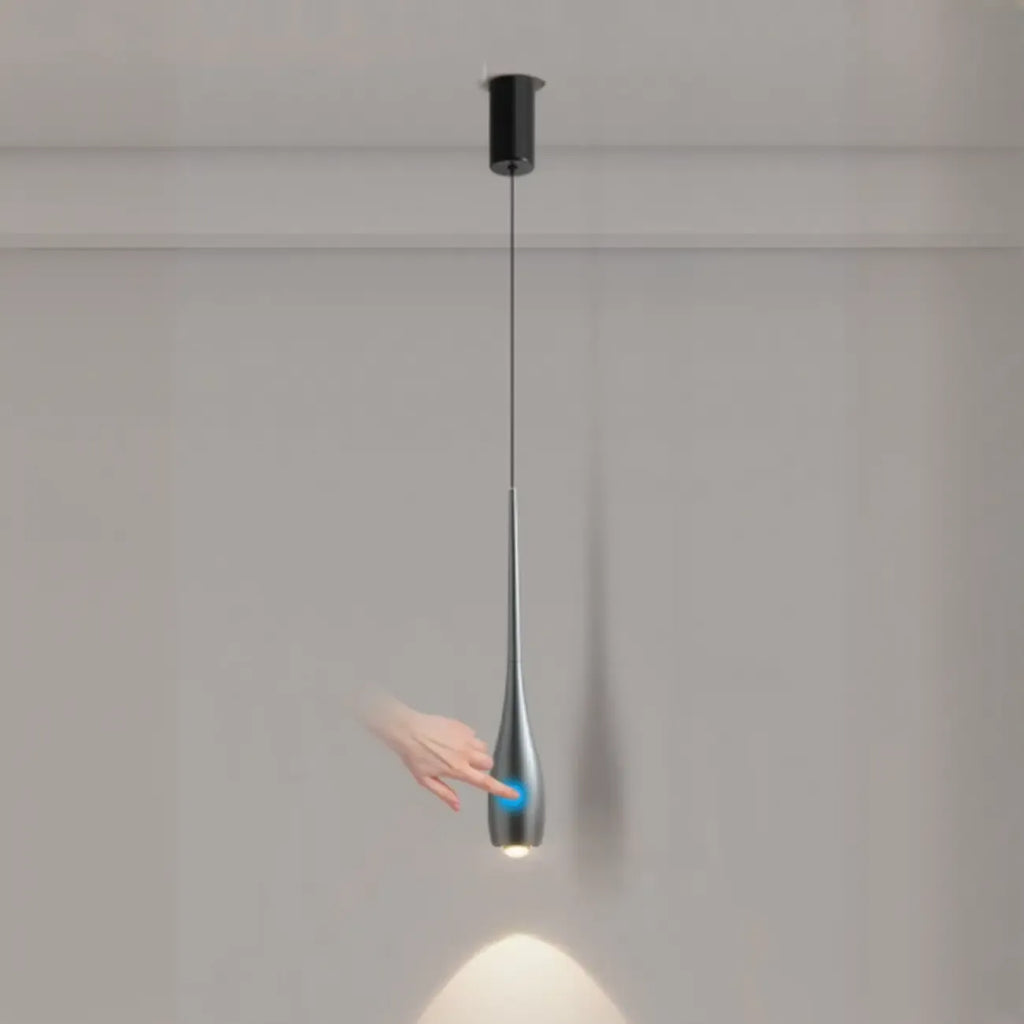 Suspension moderne à intensité variable en métal et acrylique au design épuré