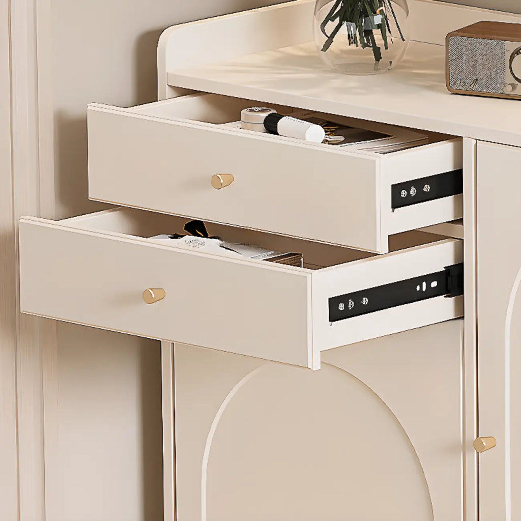 Meuble à chaussures minimaliste et polyvalent en bois blanc, réglable