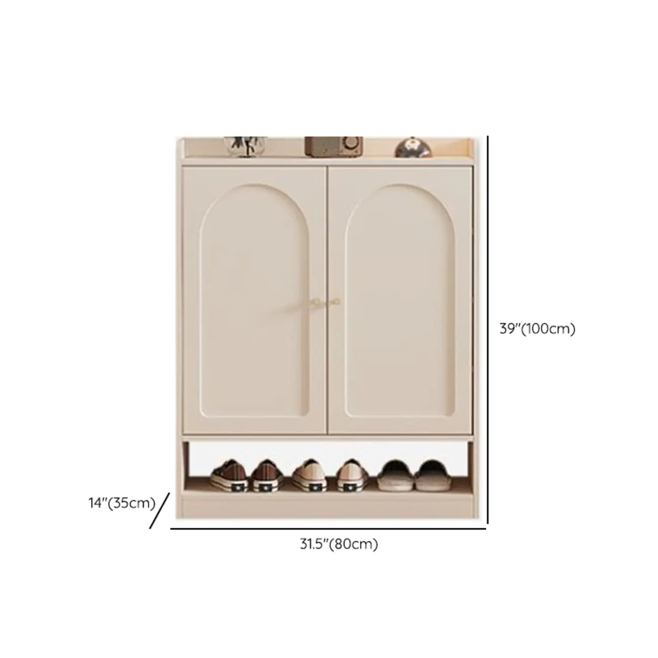 Meuble à chaussures minimaliste et polyvalent en bois blanc, réglable