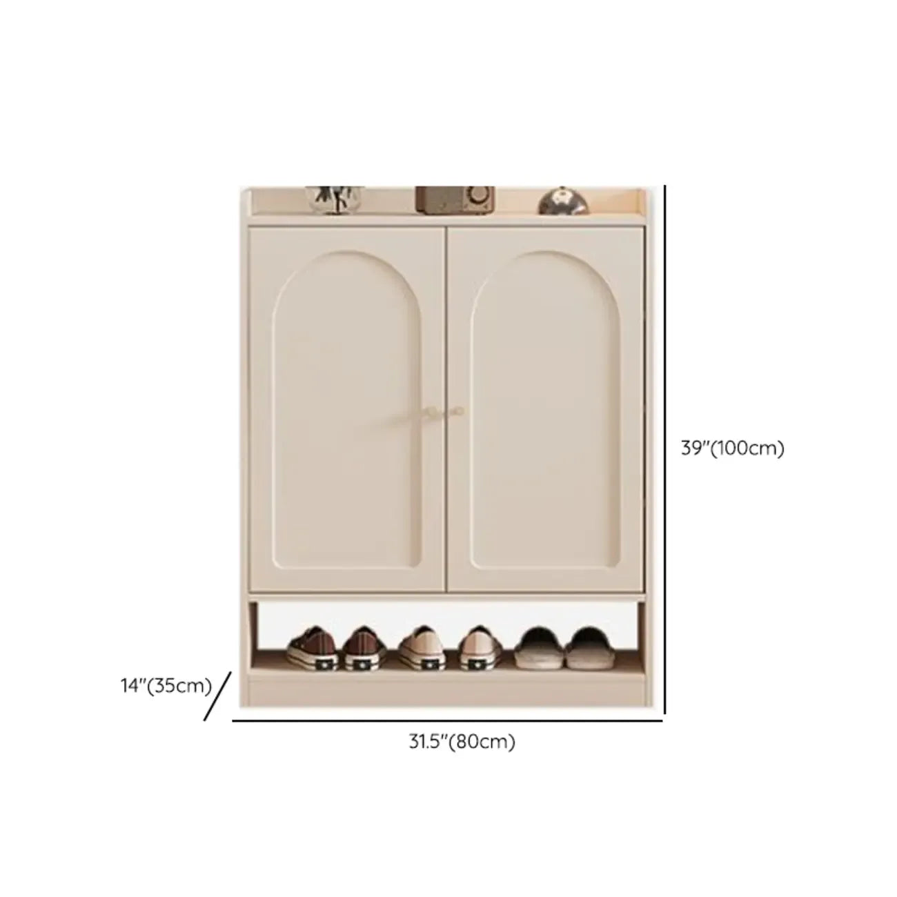 Meuble à chaussures minimaliste et polyvalent en bois blanc, réglable