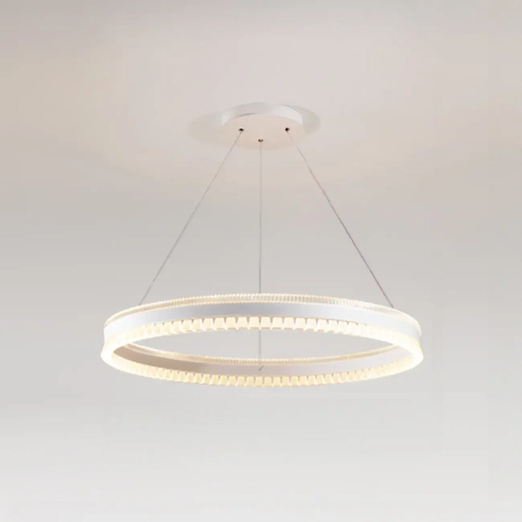 Lustre LED moderne et élégant à anneaux concentriques