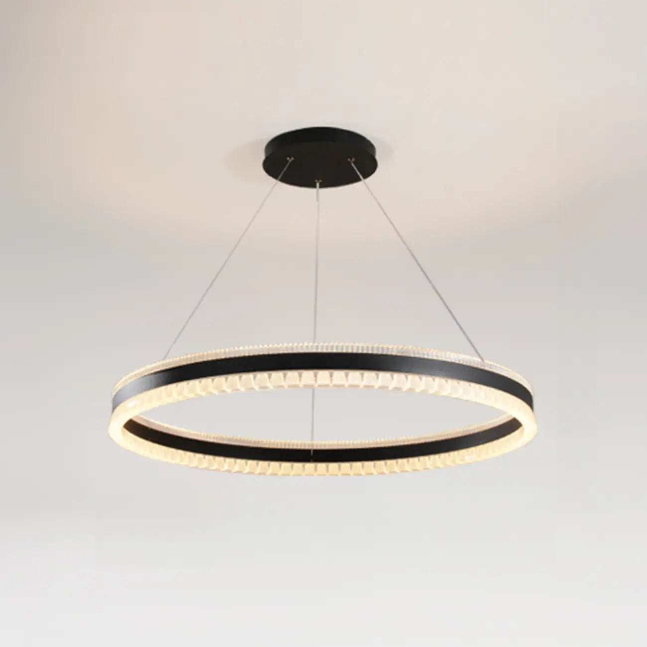 Lustre LED moderne et élégant à anneaux concentriques