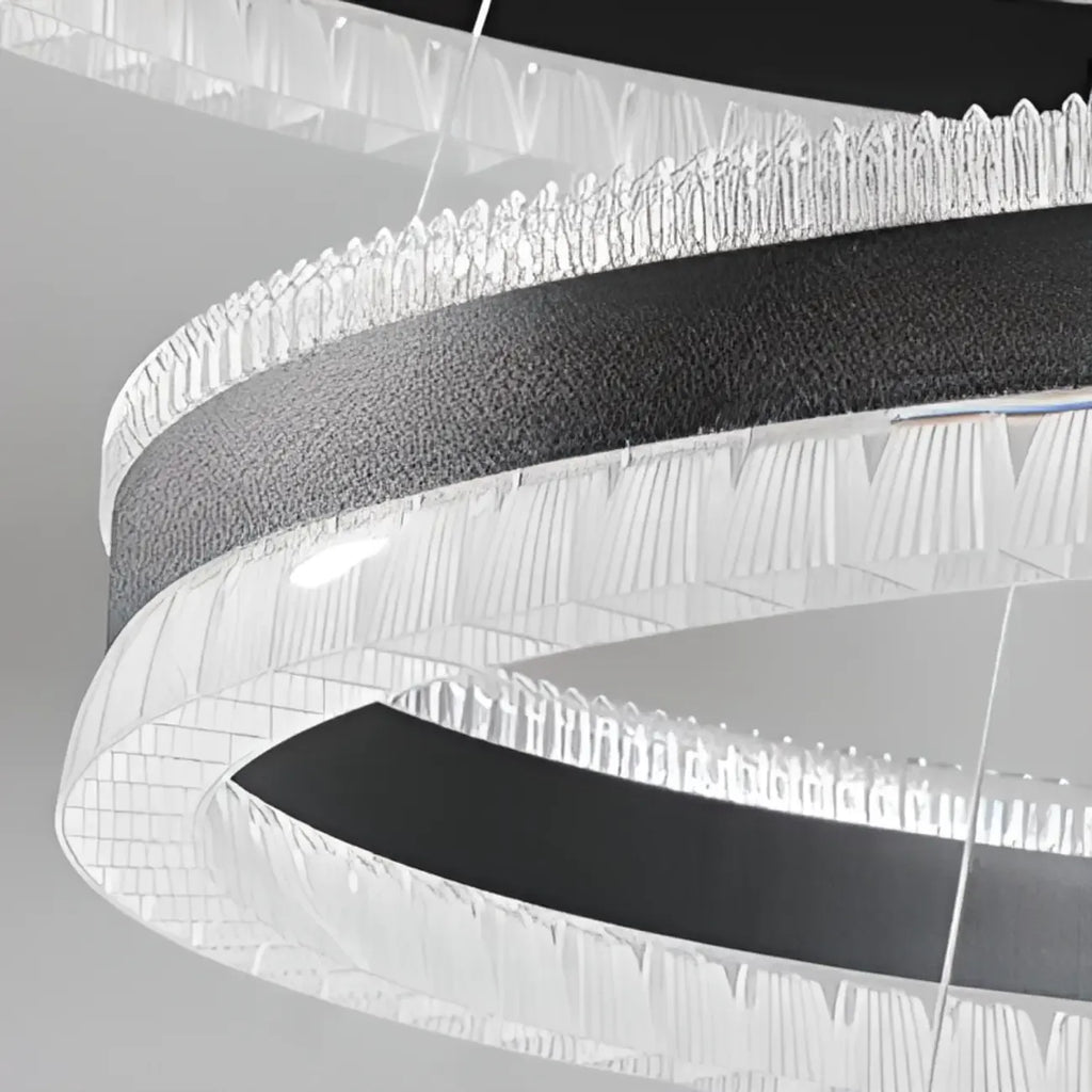 Lustre LED moderne et élégant à anneaux concentriques
