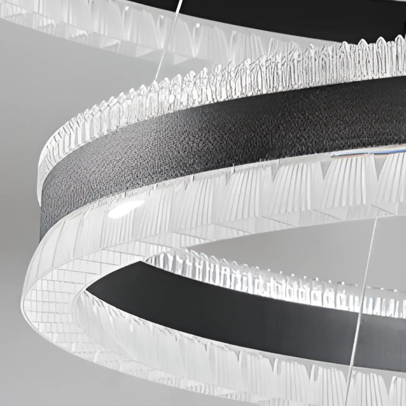 Lustre LED moderne et élégant à anneaux concentriques