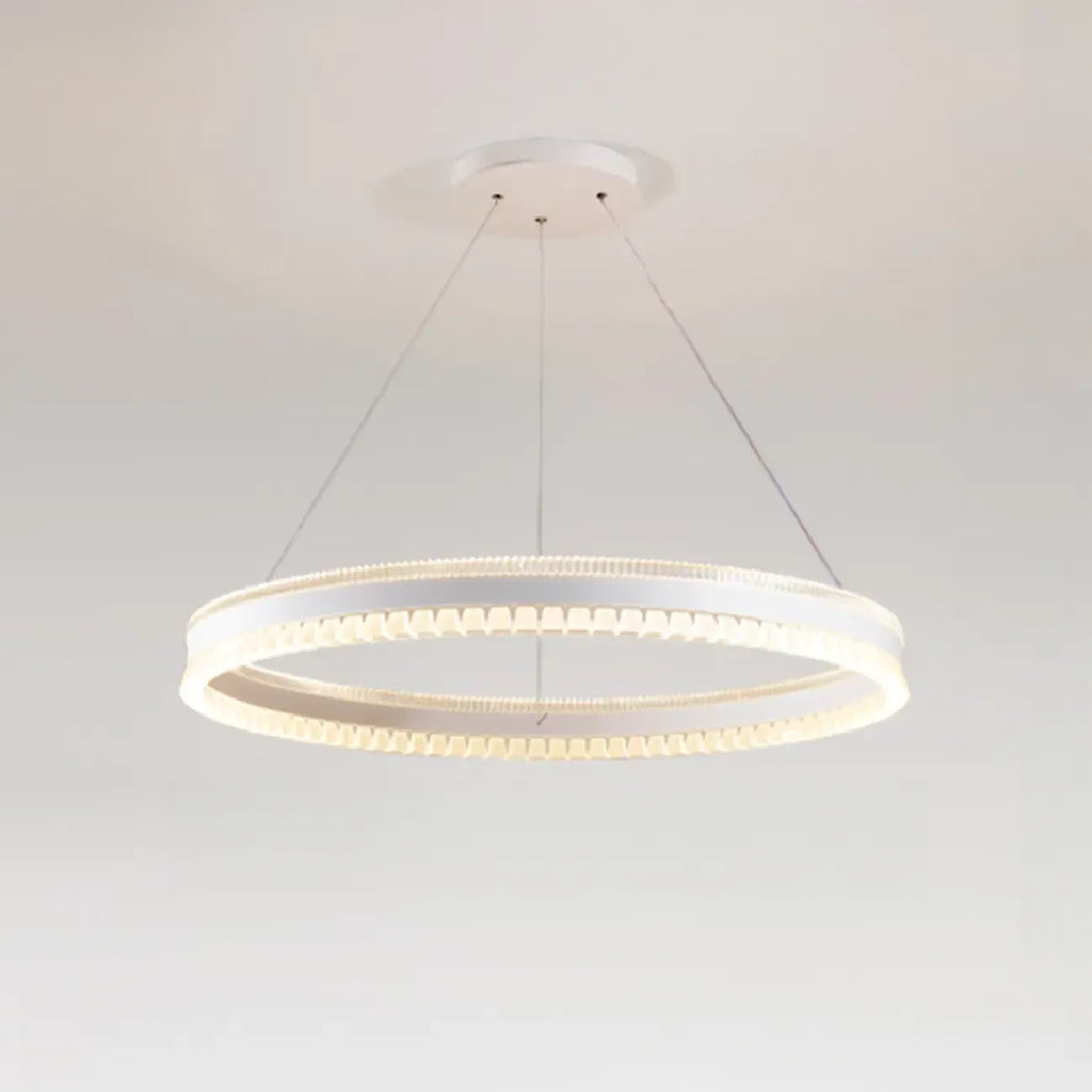 Lustre LED moderne et élégant à anneaux concentriques
