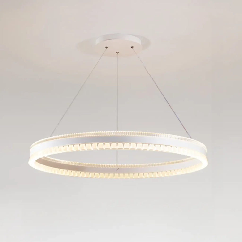 Lustre LED moderne et élégant à anneaux concentriques