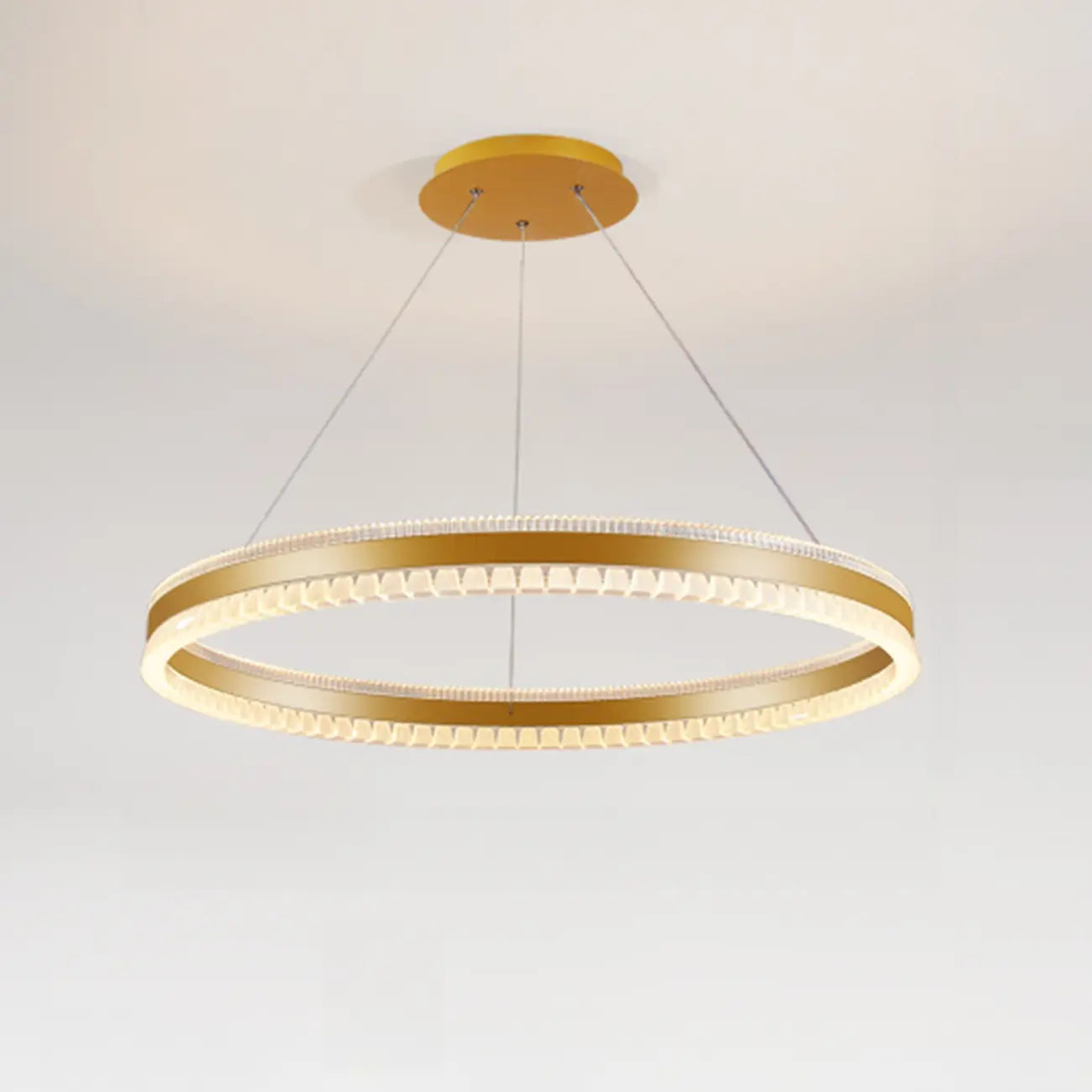 Lustre LED moderne et élégant à anneaux concentriques