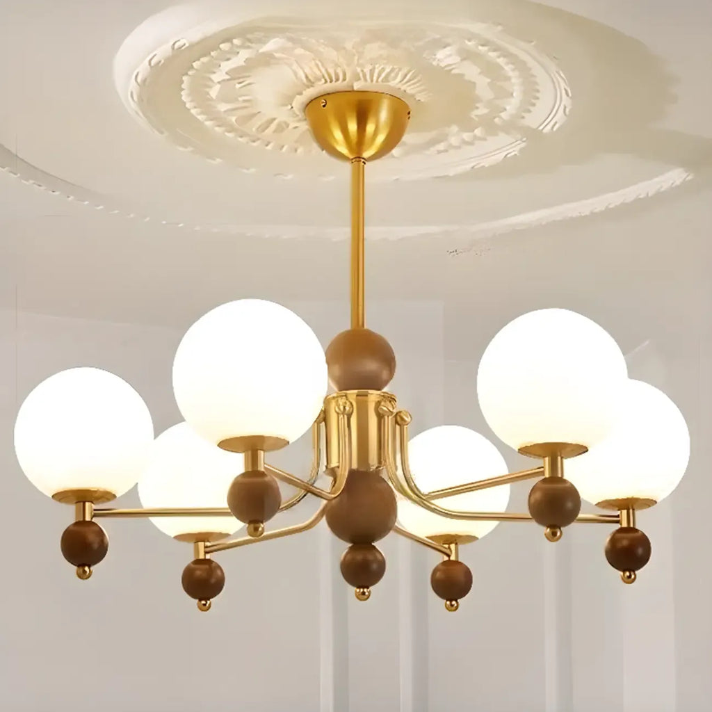 Lustre moderne et élégant en nickel noir et verre avec globe