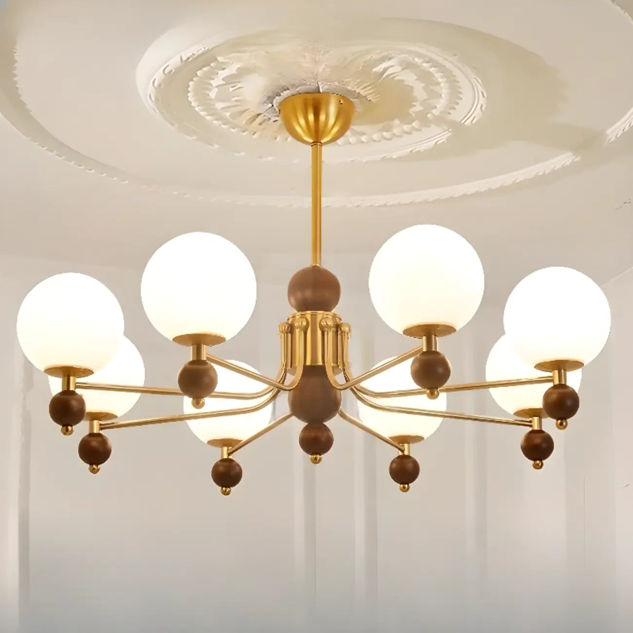 Lustre moderne et élégant en nickel noir et verre avec globe