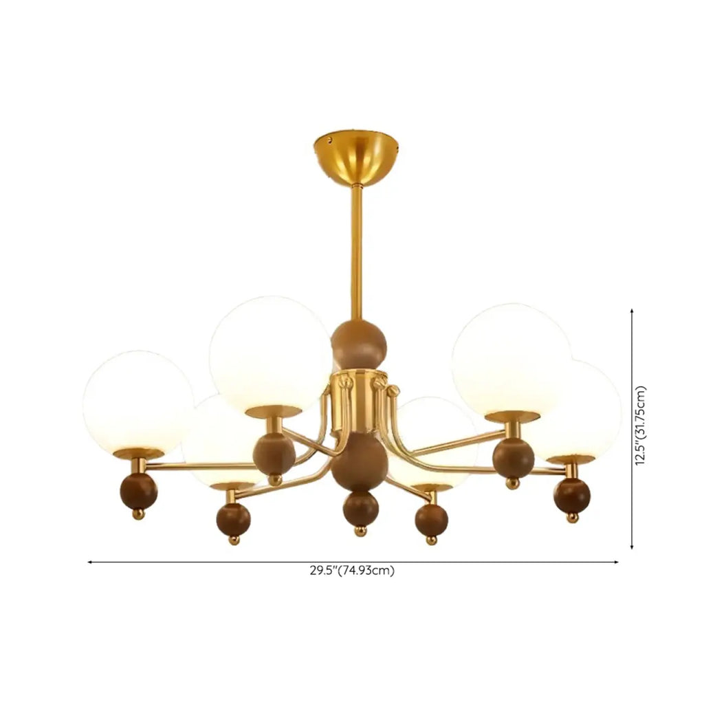 Lustre moderne et élégant en nickel noir et verre avec globe