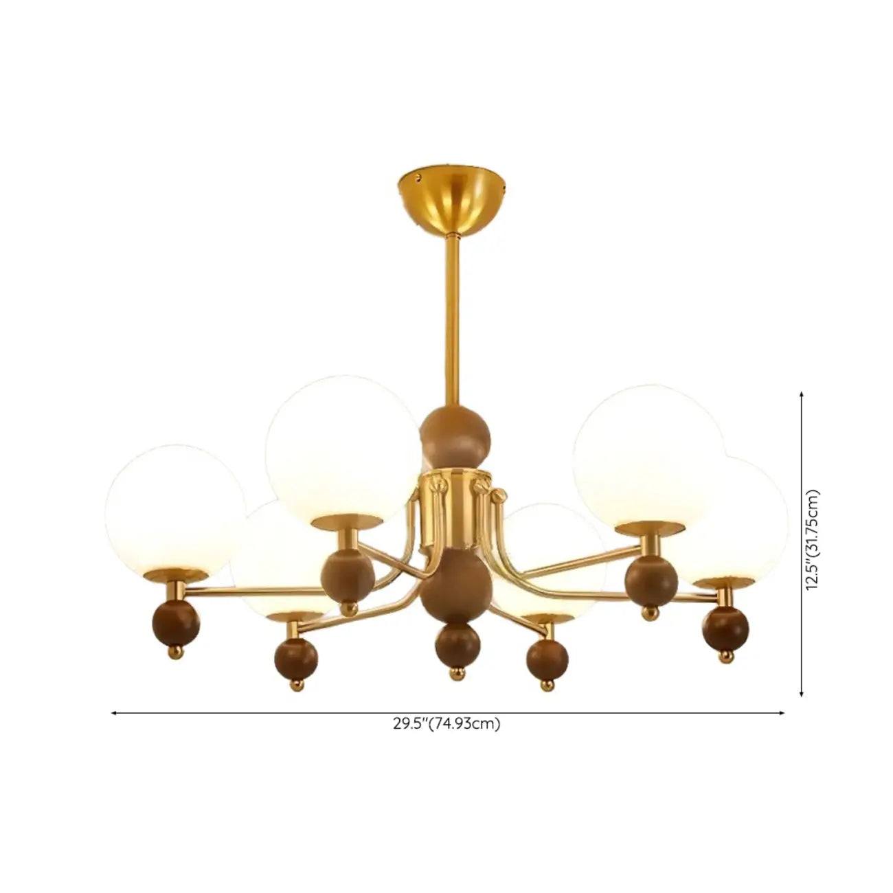 Lustre moderne et élégant en nickel noir et verre avec globe