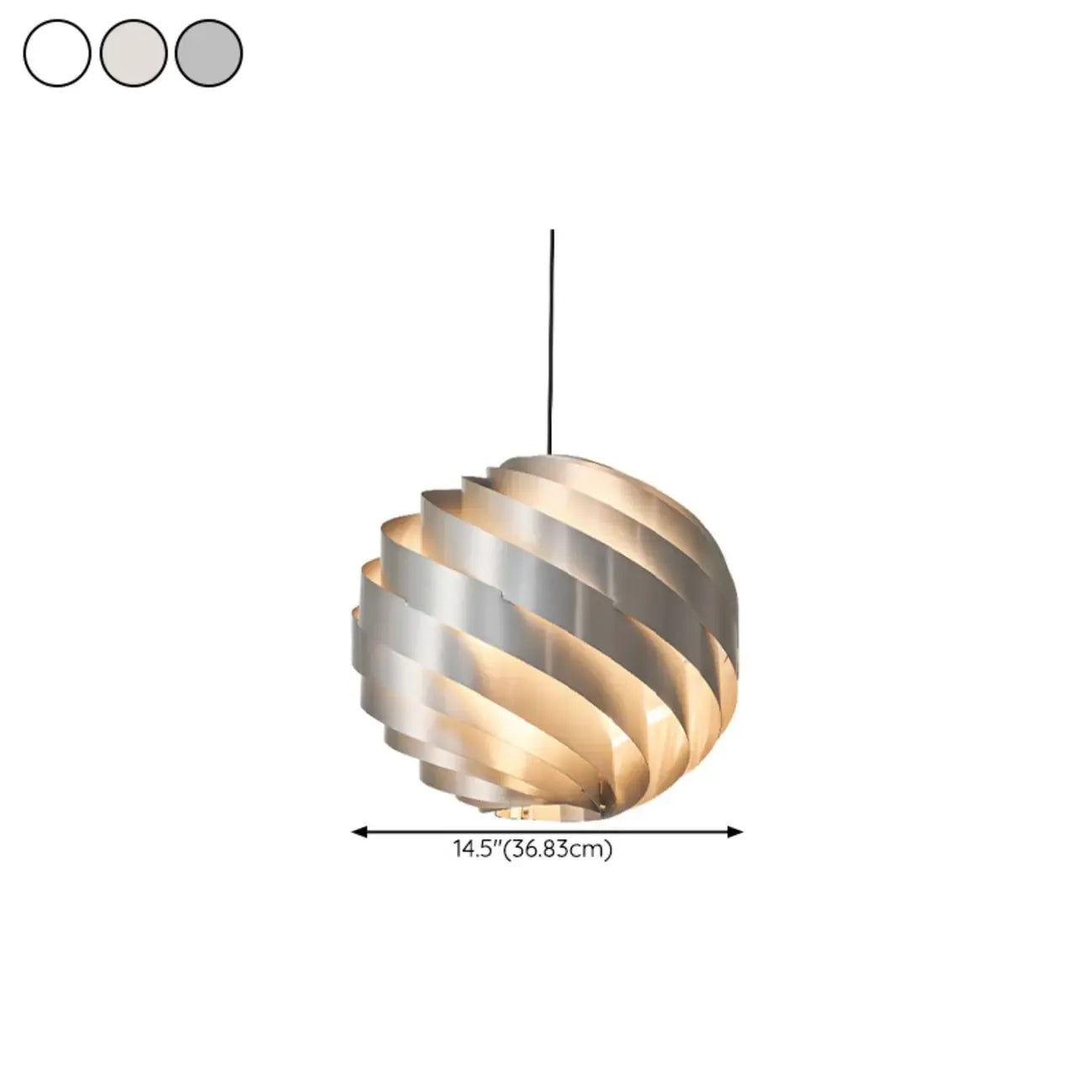 Suspension globe en aluminium artistique pour îlot de cuisine