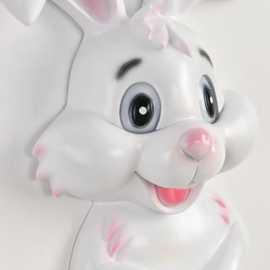 Applique murale pour enfants en résine en forme de lapin avec abat-jour en cristal