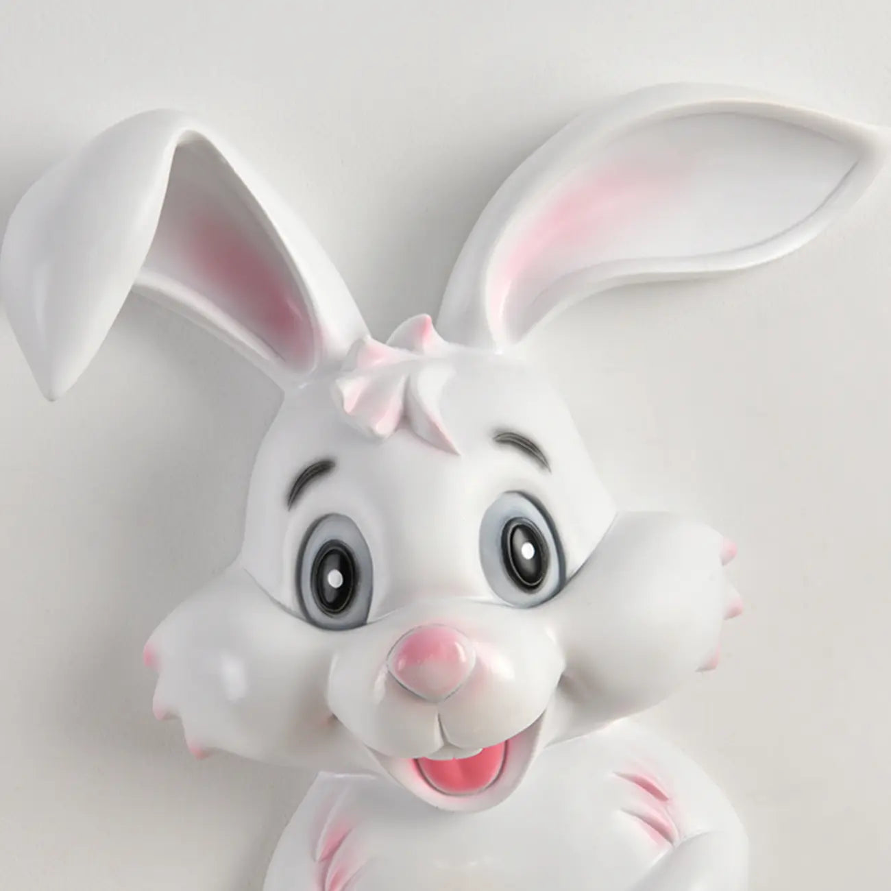 Applique murale pour enfants en résine en forme de lapin avec abat-jour en cristal