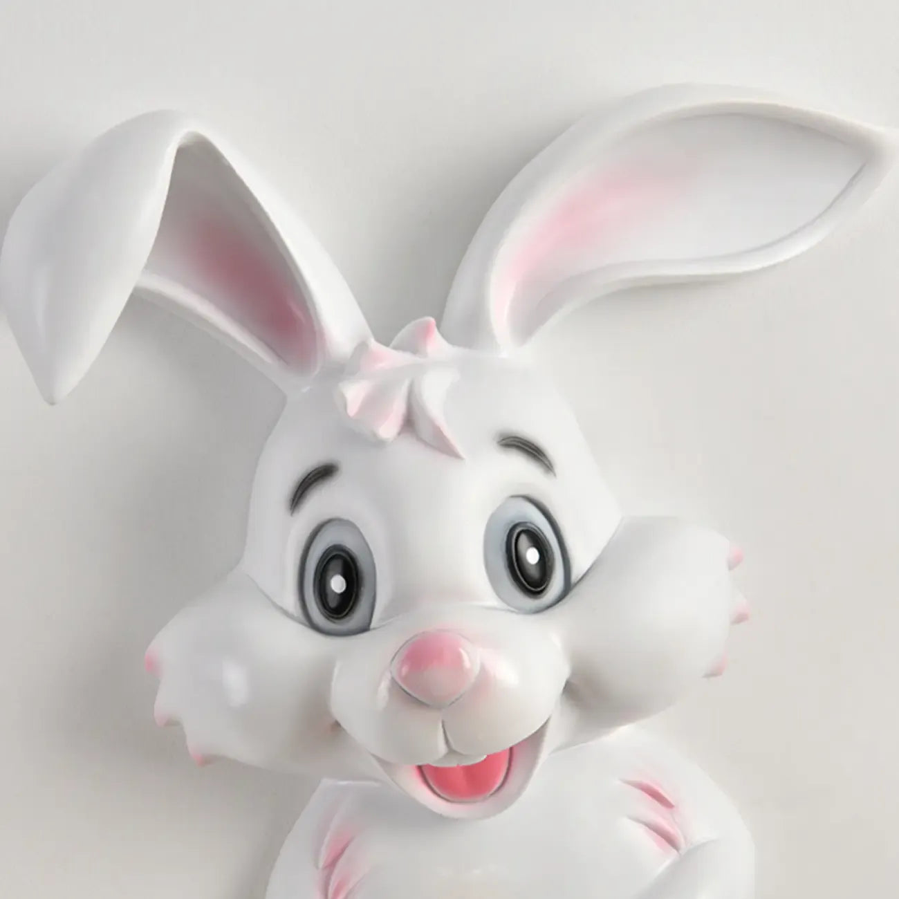 Applique murale pour enfants en résine en forme de lapin avec abat-jour en cristal