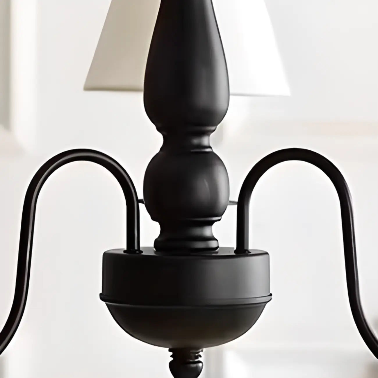 Lustre moderne classique à 3-8 lumières en métal et tissu