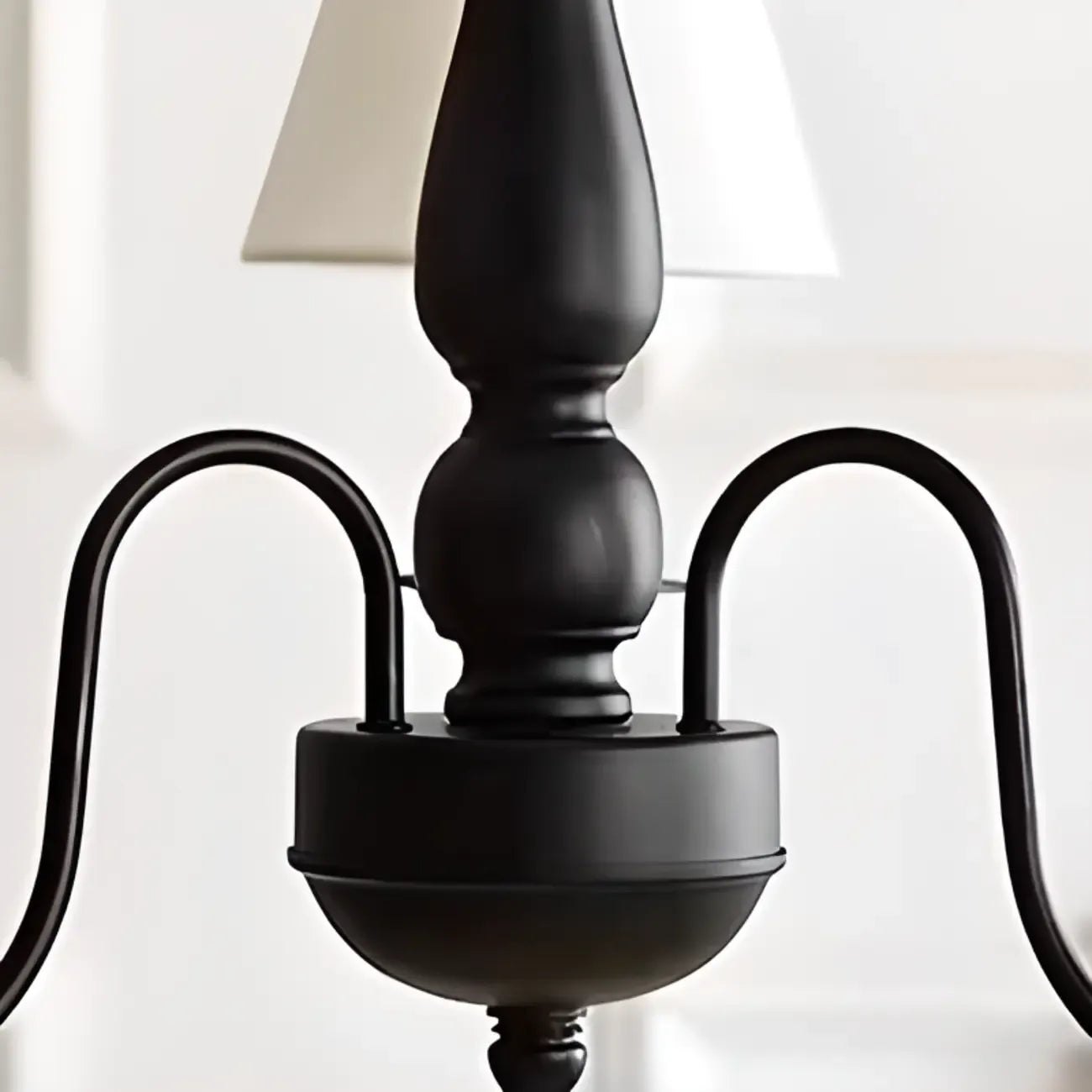 Lustre moderne classique à 3-8 lumières en métal et tissu