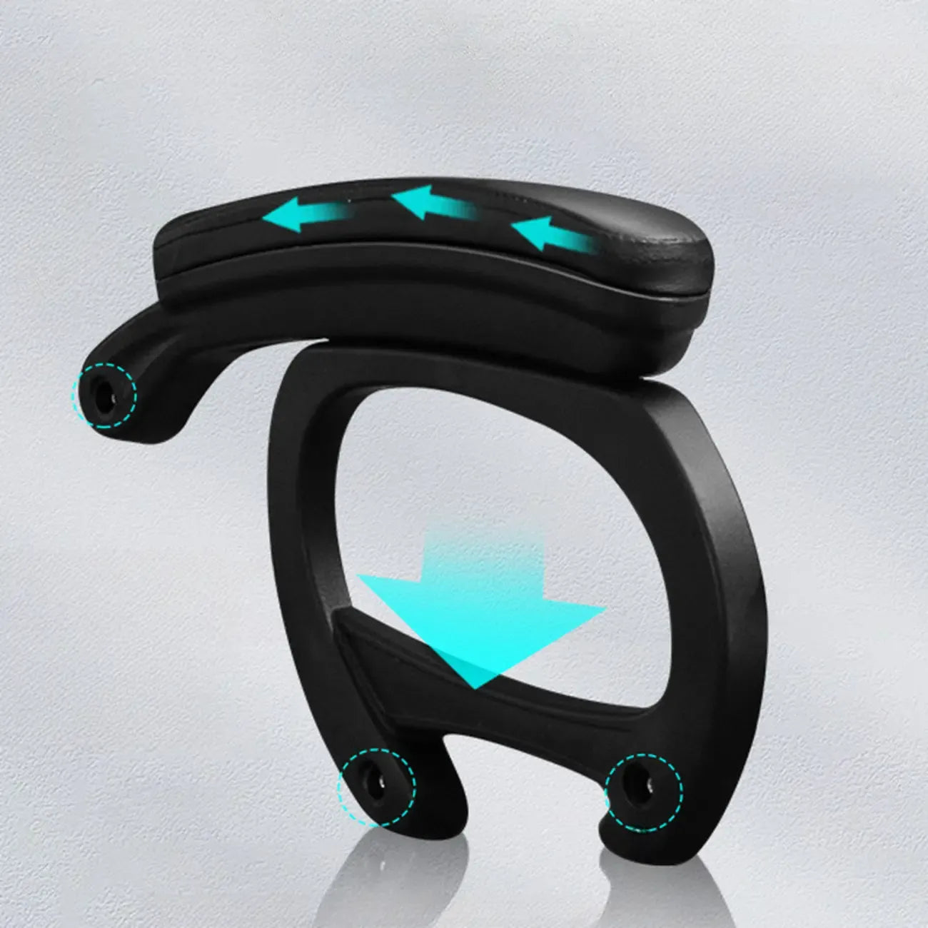 Fauteuil de bureau pivotant ergonomique en cuir noir avec repose-pieds