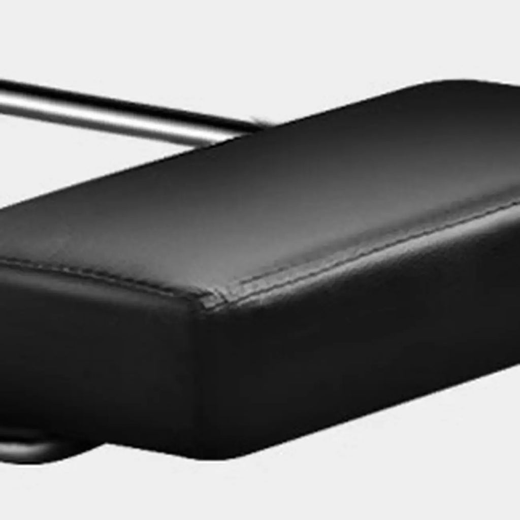 Fauteuil de bureau pivotant ergonomique en cuir noir avec repose-pieds