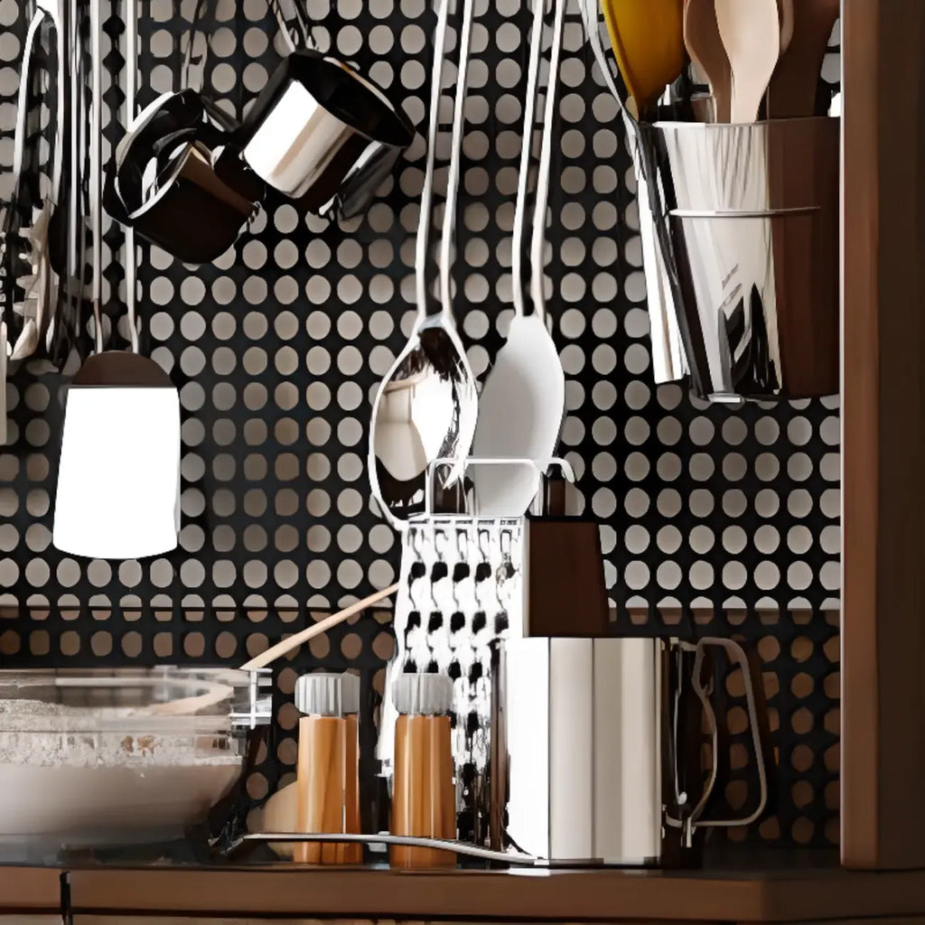 Buffet à trois tiroirs en bois brun avec portes coulissantes en verre