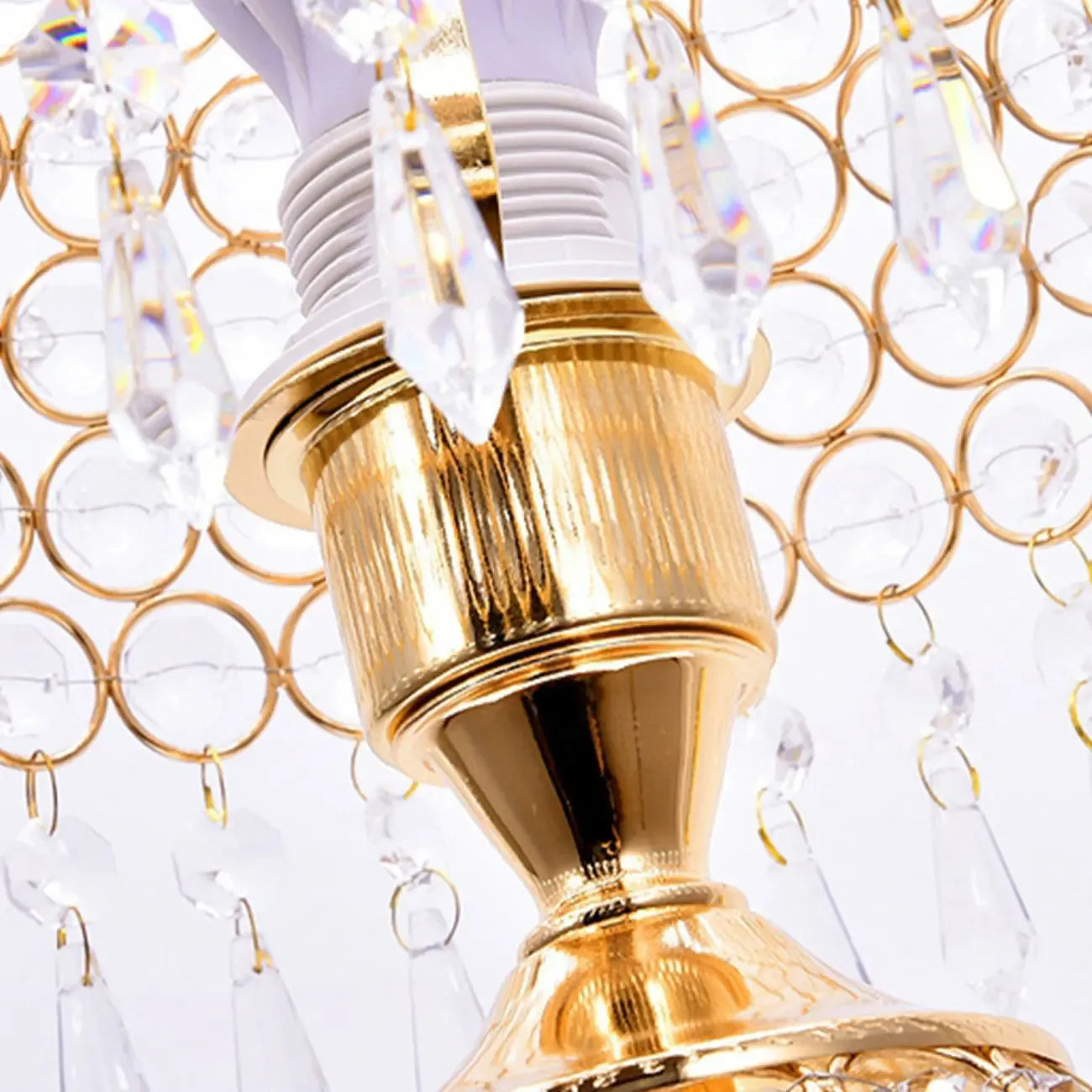 Lampes de chevet traditionnelles de luxe Empire en cristal doré