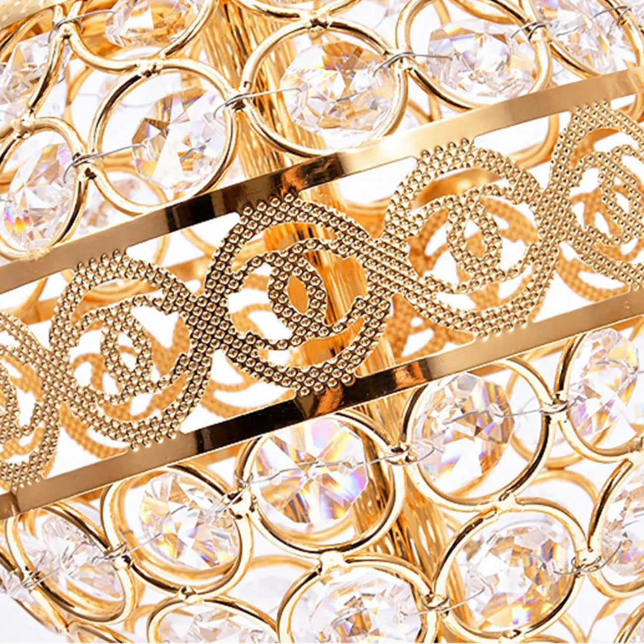 Lampes de chevet traditionnelles de luxe Empire en cristal doré