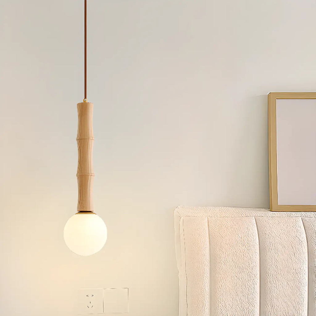 Suspension moderne en bois pour îlot de cuisine