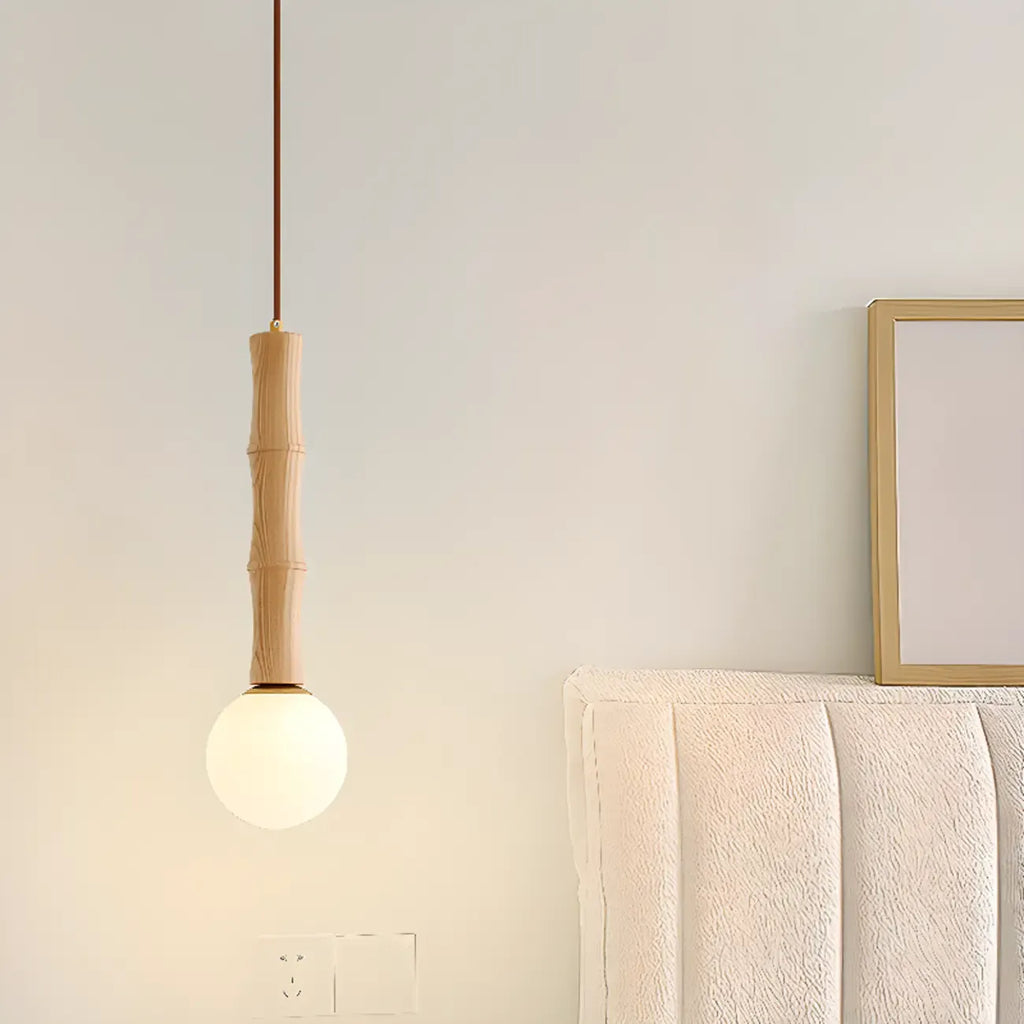 Suspension moderne en bois pour îlot de cuisine