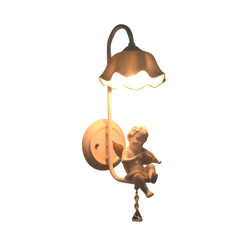 Applique murale en céramique en forme d'ange pour chambre d'enfant