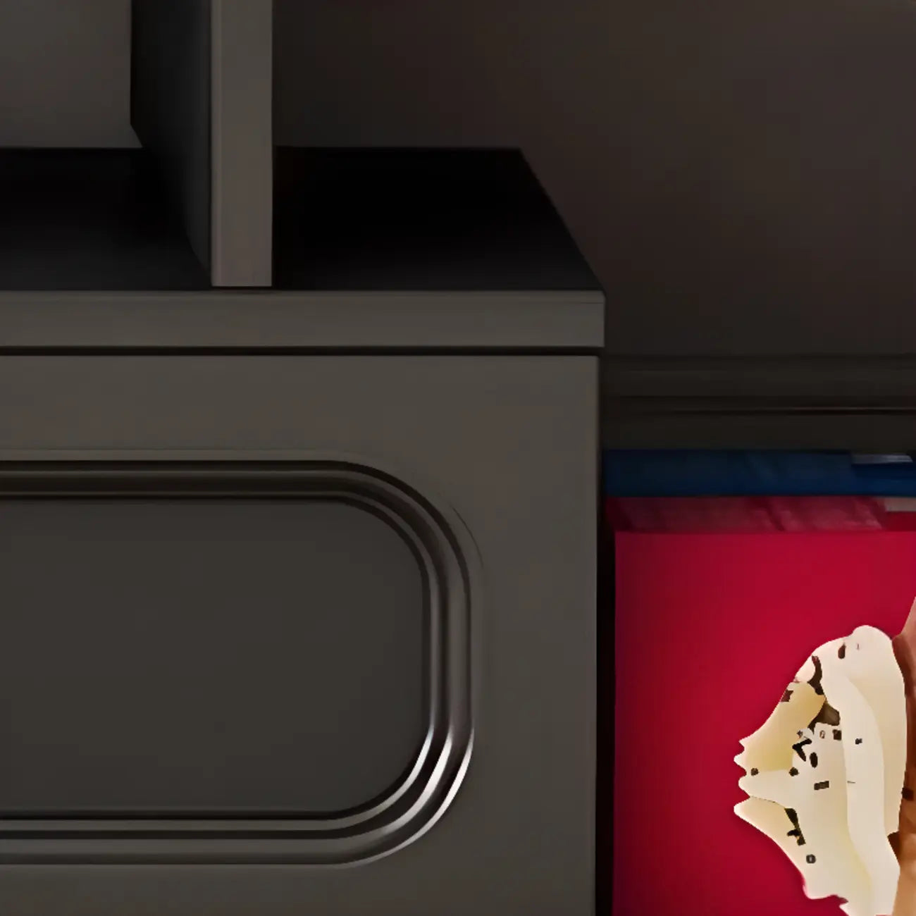 Meuble TV de style moderne du milieu du siècle en bois d'encre avec rangement