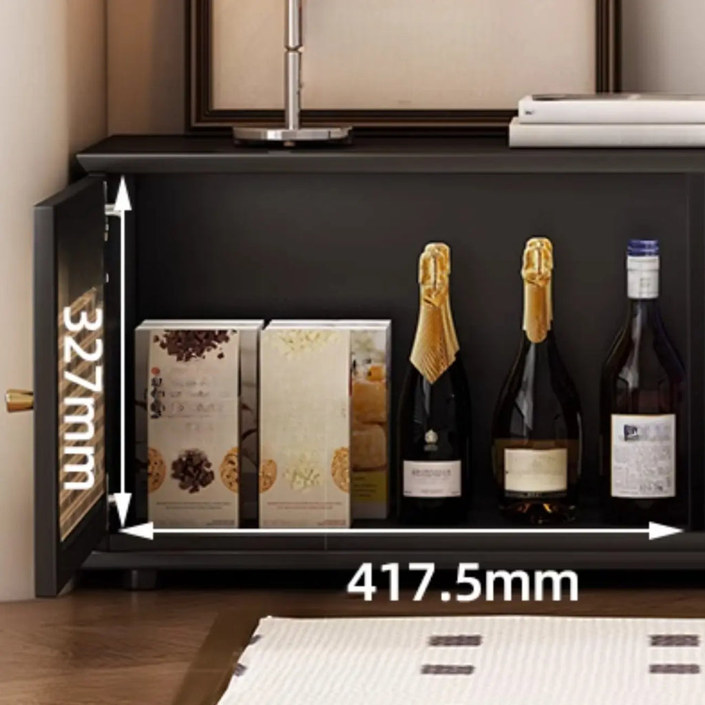 Meuble TV de style moderne du milieu du siècle en bois d'encre avec rangement