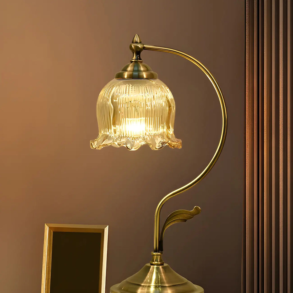 Lampe LED ambrée en forme de fleur pour chambre d'enfant