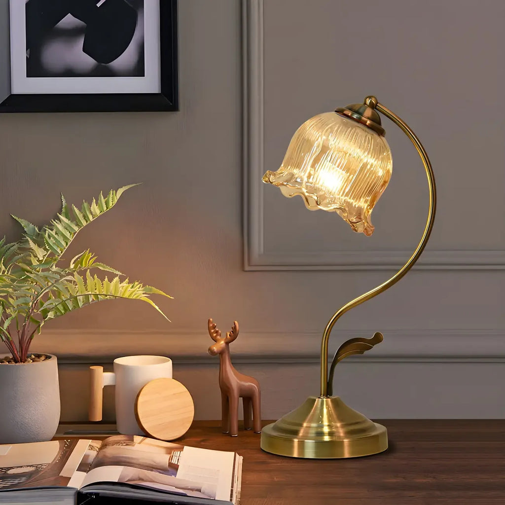 Lampe LED ambrée en forme de fleur pour chambre d'enfant