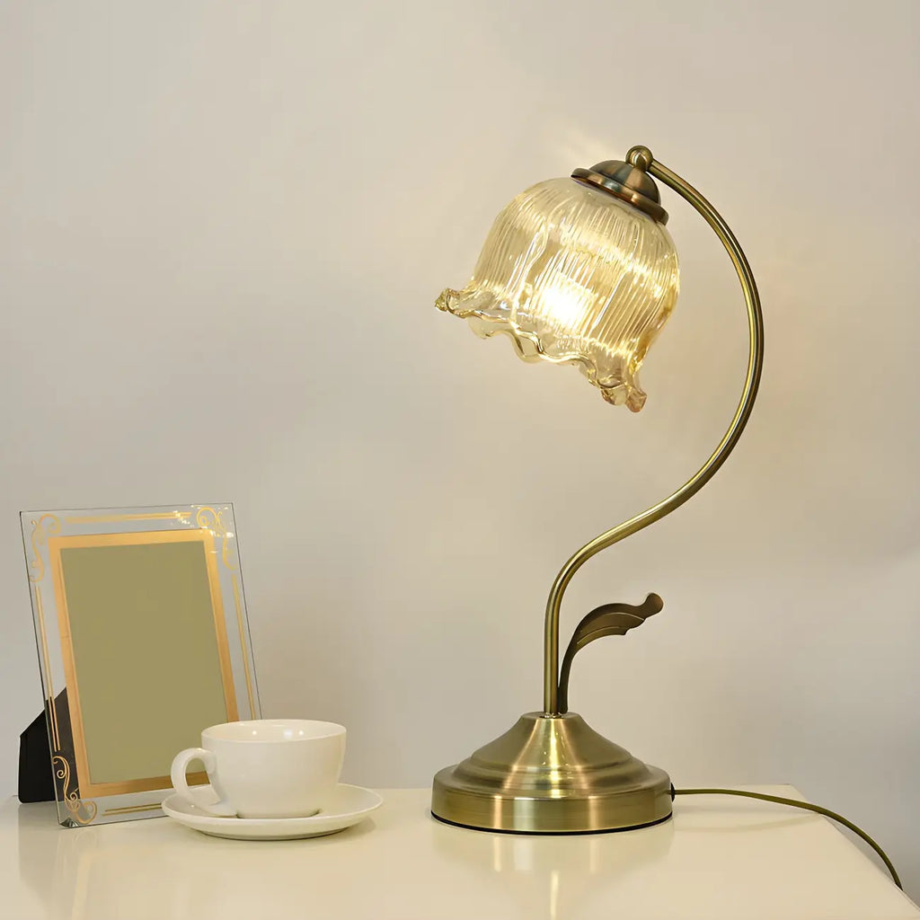 Lampe LED ambrée en forme de fleur pour chambre d'enfant