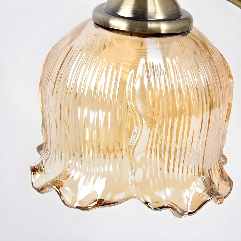 Lampe LED ambrée en forme de fleur pour chambre d'enfant