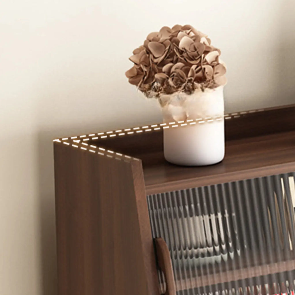 Buffet de cuisine en bois brun avec tiroir