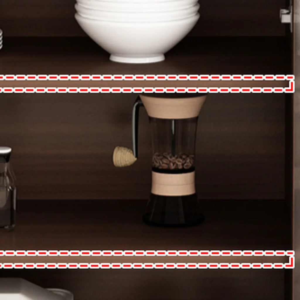 Buffet de cuisine en bois brun avec tiroir